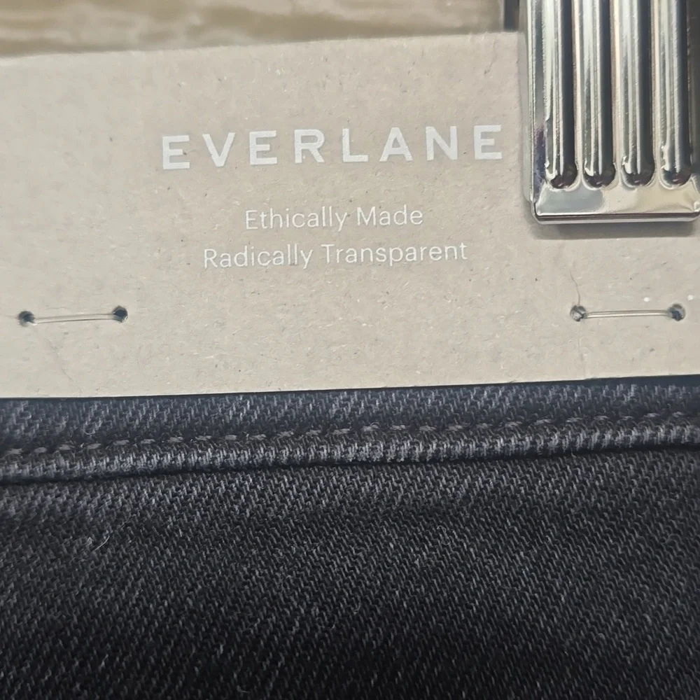 Everlane The Way-High Sailor Jean Coal Black 28 Crop Straight Leg - Picture 7 of 10